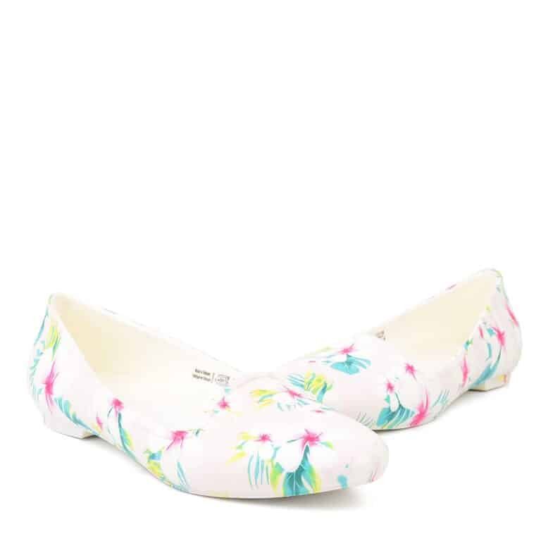 Crocs Eve Seasonal Graphic Ballets Flat Women Oyster
