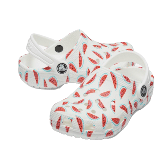 Crocs Classic Seasonal Graphic Round Toe Clogs Kids