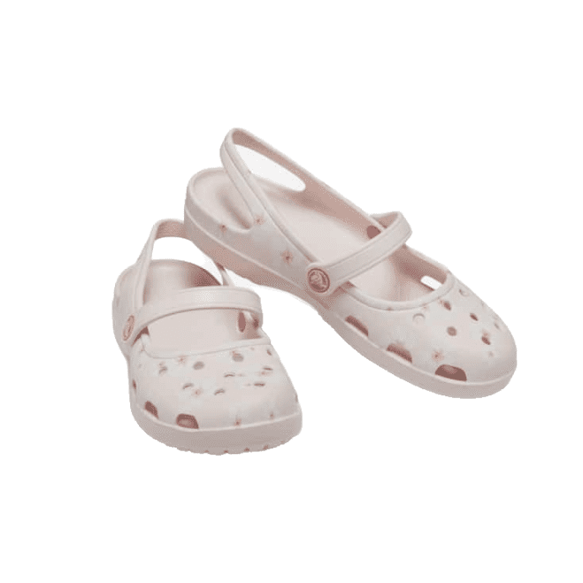 Crocs Shayna Graphic Printed Mary Jane Ballerinas Women Sten Light Pink