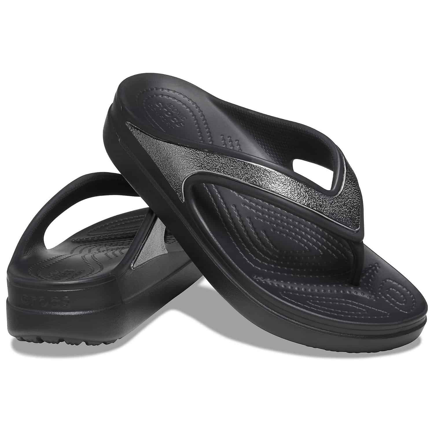 Crocs Sloane Shine Wedge Flip Women Black
