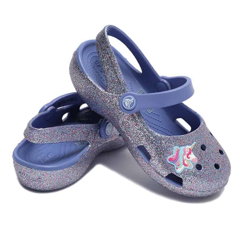 Crocs Classic Glitter Charm Mary Jane Clog Kids Navy Crocs Classic Glitter Charm Mary Jane Clog Kids Navy