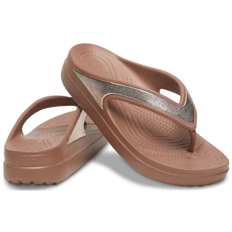 Crocs Sloane Shine Wedge Flip Women Brown