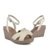Crocs Leigh II Ankle-Strap Wedge Women Cream