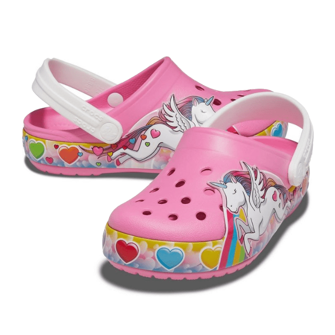 Crocs Fun Lab Unicorn Flashlight Clog Kids Pink