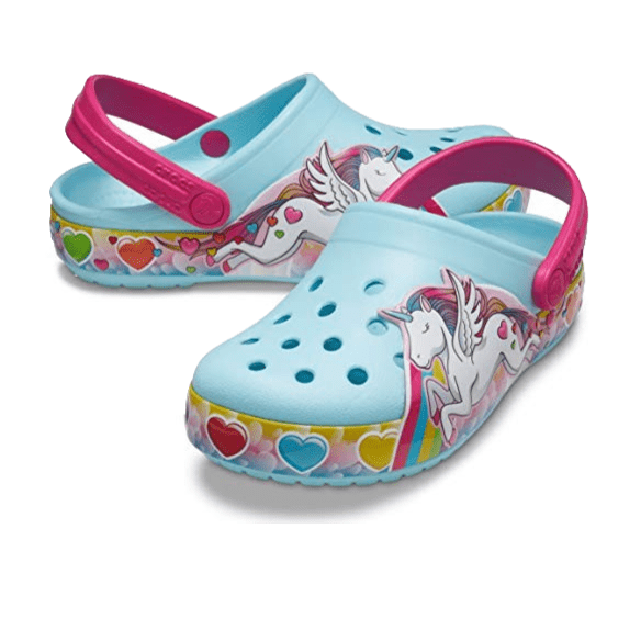 Crocs Fun Lab Unicorn Flashlight Clog Kids Blue