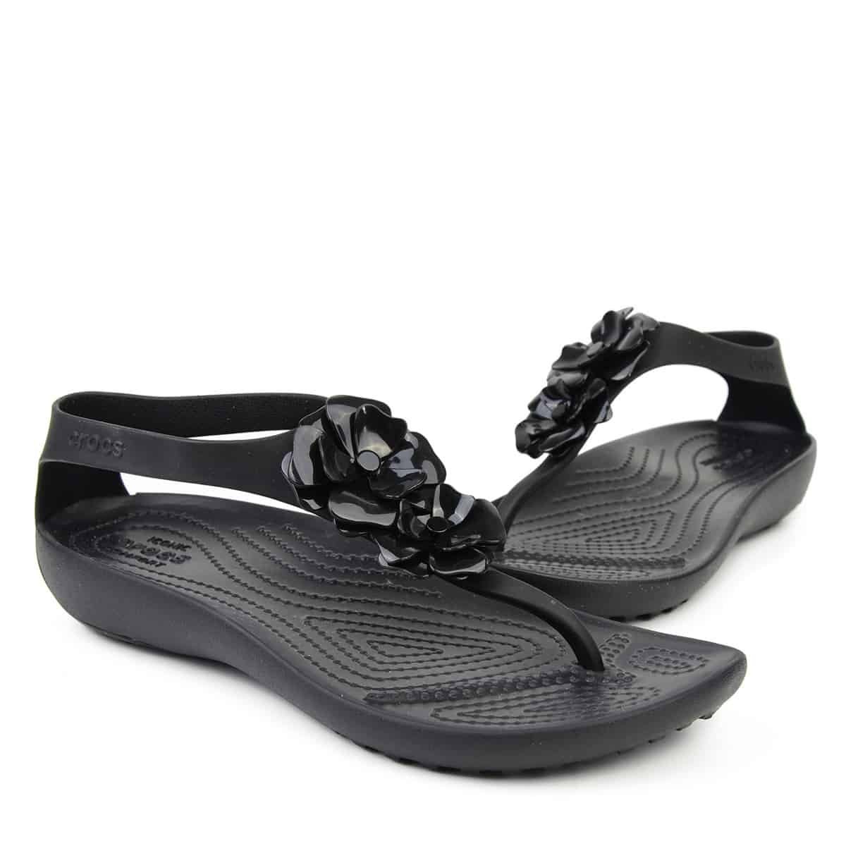 Crocs Serena Embellish Flip Women Black Crocs Serena Embellish Flip Women Black