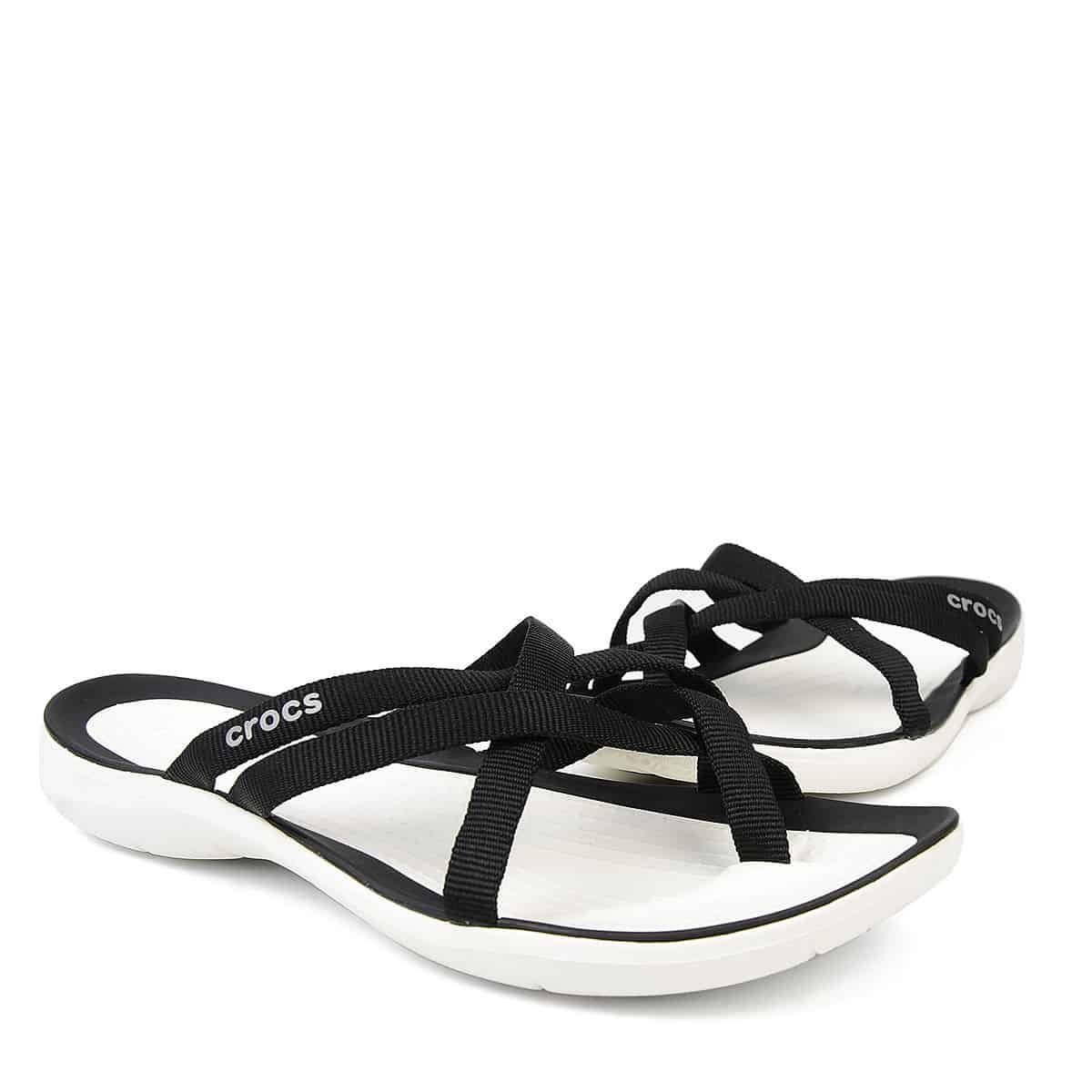 Crocs Swifwater Webbing Flip Women Black Crocs Swifwater Webbing Flip Women Black