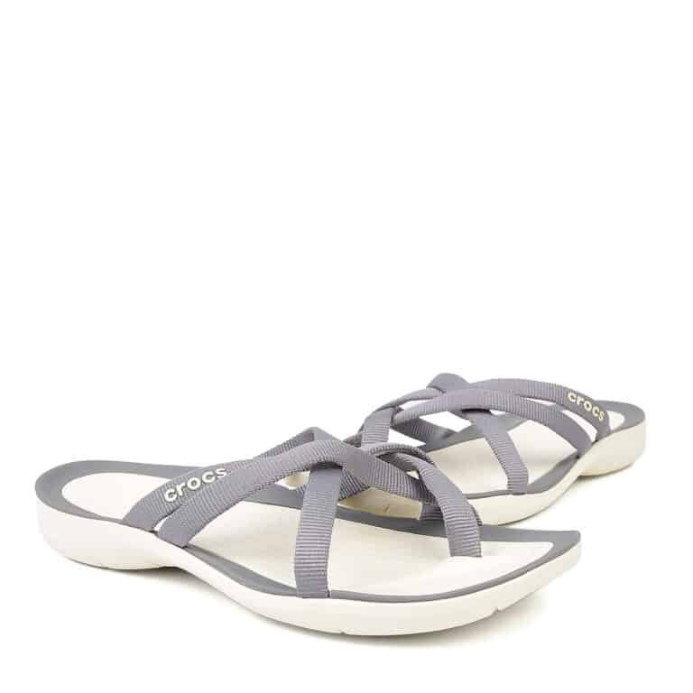 Crocs Swifwater Webbing Flip Women Gray