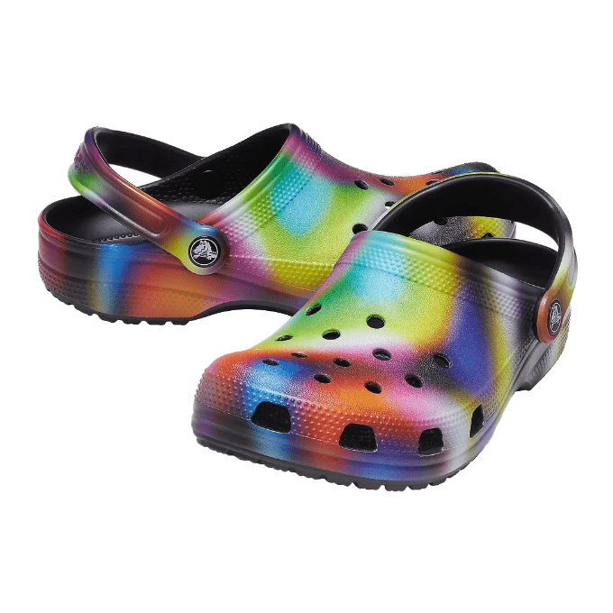 Crocs Classic Solarized Black/Multi Unisex Clog