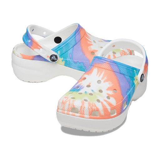 Crocs Classic Platform Tie Dye Graph Women Clog