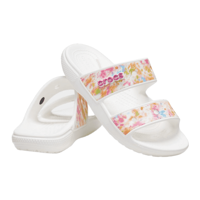 Crocs Classic Tie-Dye Graphic Sandal Multi/White Women